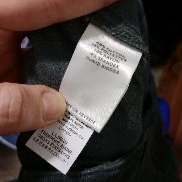 LL‎ Bean Signature Corduroy Pants Women’s  Size 14 Dark Gray - Picture 6 of 8